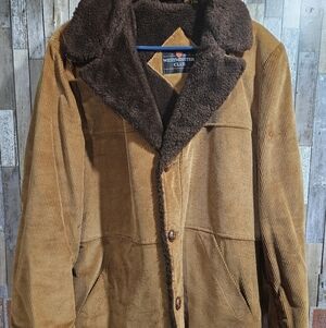 vtg mens Westminster sherpa lined corduroy coat